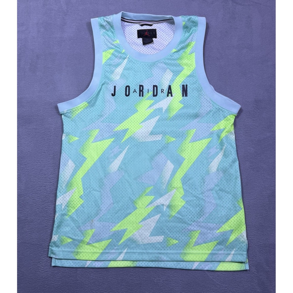 Jordan Basketball Jersey Mens S #23 Aqua Volt Green Jumpman Standard Fit